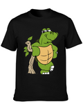 Cartoon Turtle Graphic T-Shirt