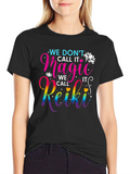 Reiki Magic T-Shirt - Black Cotton Spiritual Tee
