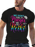 Reiki Magic T-Shirt - Black Cotton Spiritual Tee