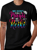 Reiki Magic T-Shirt - Black Cotton Spiritual Tee