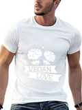 Vegan Love Broccoli Graphic Black T-Shirt