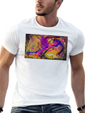Abstract Art Graphic Tee - Black