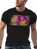 Abstract Art Graphic Tee - Black