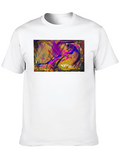 Abstract Art Graphic Tee - Black