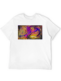 Abstract Art Graphic Tee - Black