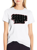 Gobble Time Black T-Shirt - Thanksgiving