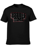 Gobble Time Black T-Shirt - Thanksgiving