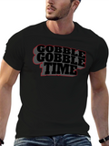 Gobble Time Black T-Shirt - Thanksgiving