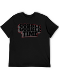 Gobble Time Black T-Shirt - Thanksgiving