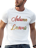 Autumn Leaves Graphic Print Crew Neck T-Shirt