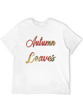 Autumn Leaves Graphic Print Crew Neck T-Shirt
