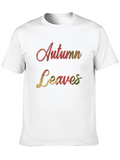 Autumn Leaves Graphic Print Crew Neck T-Shirt