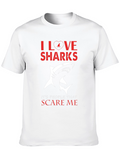 I Love Sharks Graphic Tee - Scary People Shirt