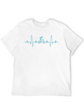Cycling Heartbeat T-Shirt - Black