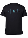 Cycling Heartbeat T-Shirt - Black