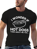 Funny Hot Dog Graphic Mens T-Shirt