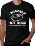 Funny Hot Dog Graphic Mens T-Shirt