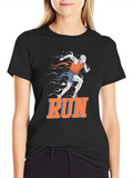 Mens Run Graphic T-Shirt - Black