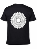 Black T-Shirt with Mandala Design