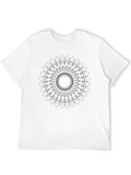Black T-Shirt with Mandala Design