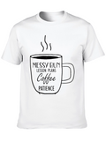Messy Bun Coffee Teacher Graphic Tee - Black