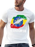 Ethiopia Lips Flag T-Shirt - Graphic Tee