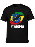 Ethiopia Lips Flag T-Shirt - Graphic Tee