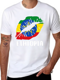 Ethiopia Lips Flag T-Shirt - Graphic Tee