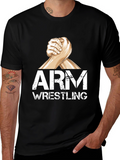 Arm Wrestling Graphic T-Shirt - Black
