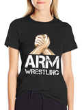 Arm Wrestling Graphic T-Shirt - Black