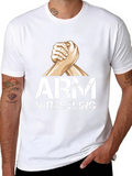 Arm Wrestling Graphic T-Shirt - Black