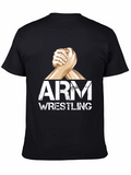 Arm Wrestling Graphic T-Shirt - Black