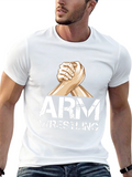 Arm Wrestling Graphic T-Shirt - Black