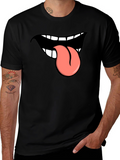 Funny Tongue Out Graphic T-Shirt