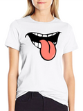 Funny Tongue Out Graphic T-Shirt
