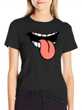 Funny Tongue Out Graphic T-Shirt