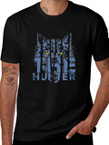 The Hunter Graphic T-Shirt - Wolf Design