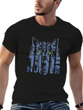 The Hunter Graphic T-Shirt - Wolf Design