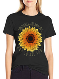Sunflower Graphic Tee - You Are Amazing!