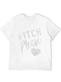 Pitch Please Baseball Heart Graphic Tee