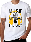 Music Fathoms the Sky Black T-Shirt