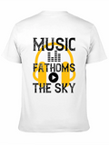 Music Fathoms the Sky Black T-Shirt