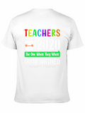 Teachers 2020 Quarantined Black T-Shirt