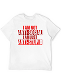 Anti-Social Anti-Stupid Graphic Tee