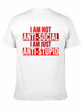 Anti-Social Anti-Stupid Graphic Tee
