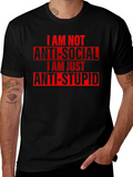 Anti-Social Anti-Stupid Graphic Tee