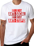 Anti-Social Anti-Stupid Graphic Tee