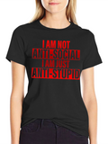 Anti-Social Anti-Stupid Graphic Tee