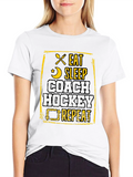 Eat Sleep Coach Hockey Repeat T-Shirt