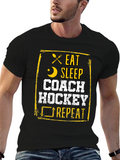 Eat Sleep Coach Hockey Repeat T-Shirt